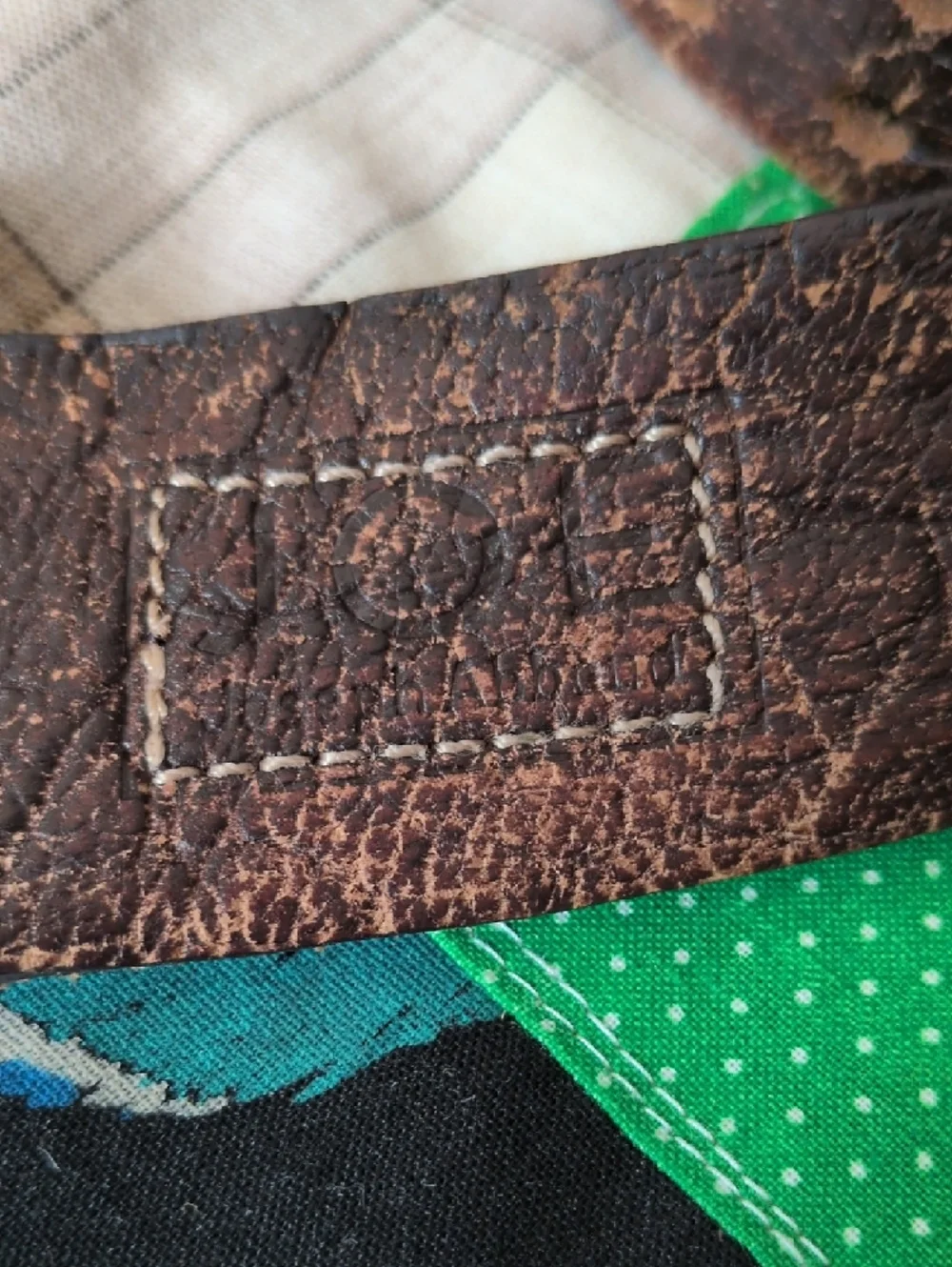 JOE by Joseph Abboud Distressed Leather Belt Size 38 Brown Soft Broken In